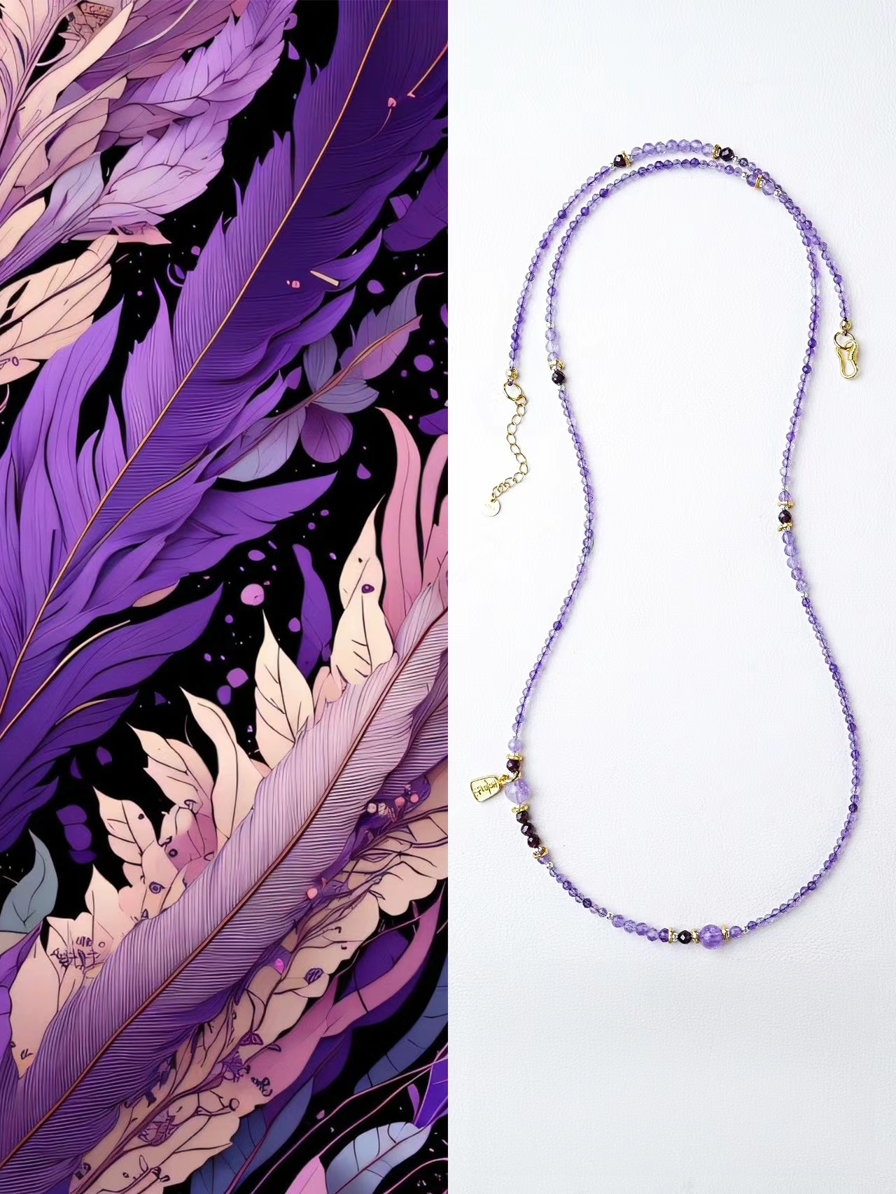 Royal Amethyst Crystal Necklace/Braelet