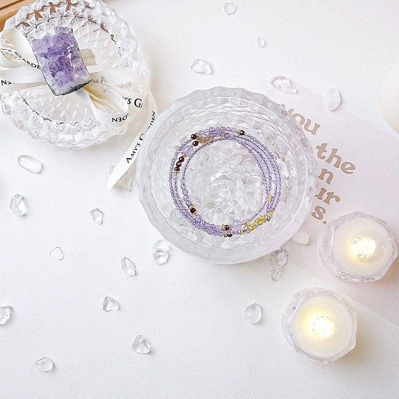 Amethyst crystal diamond faceted jar