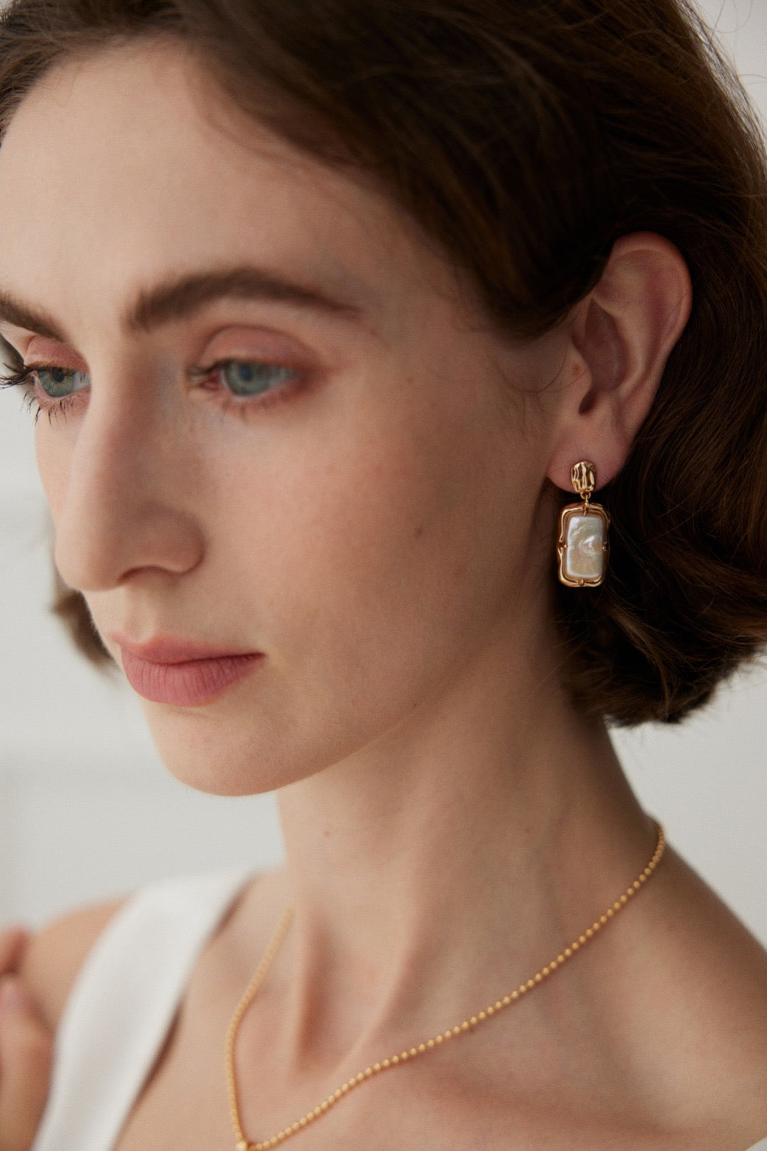 Baraco Square Pearl Earring