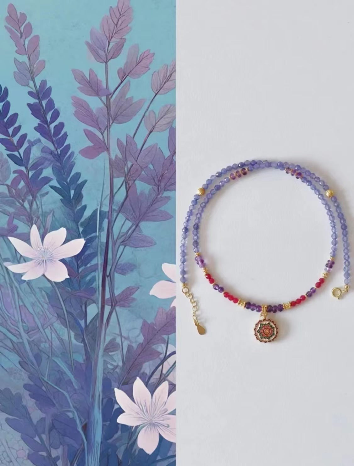 Handmade Layer Tanzanite necklace
