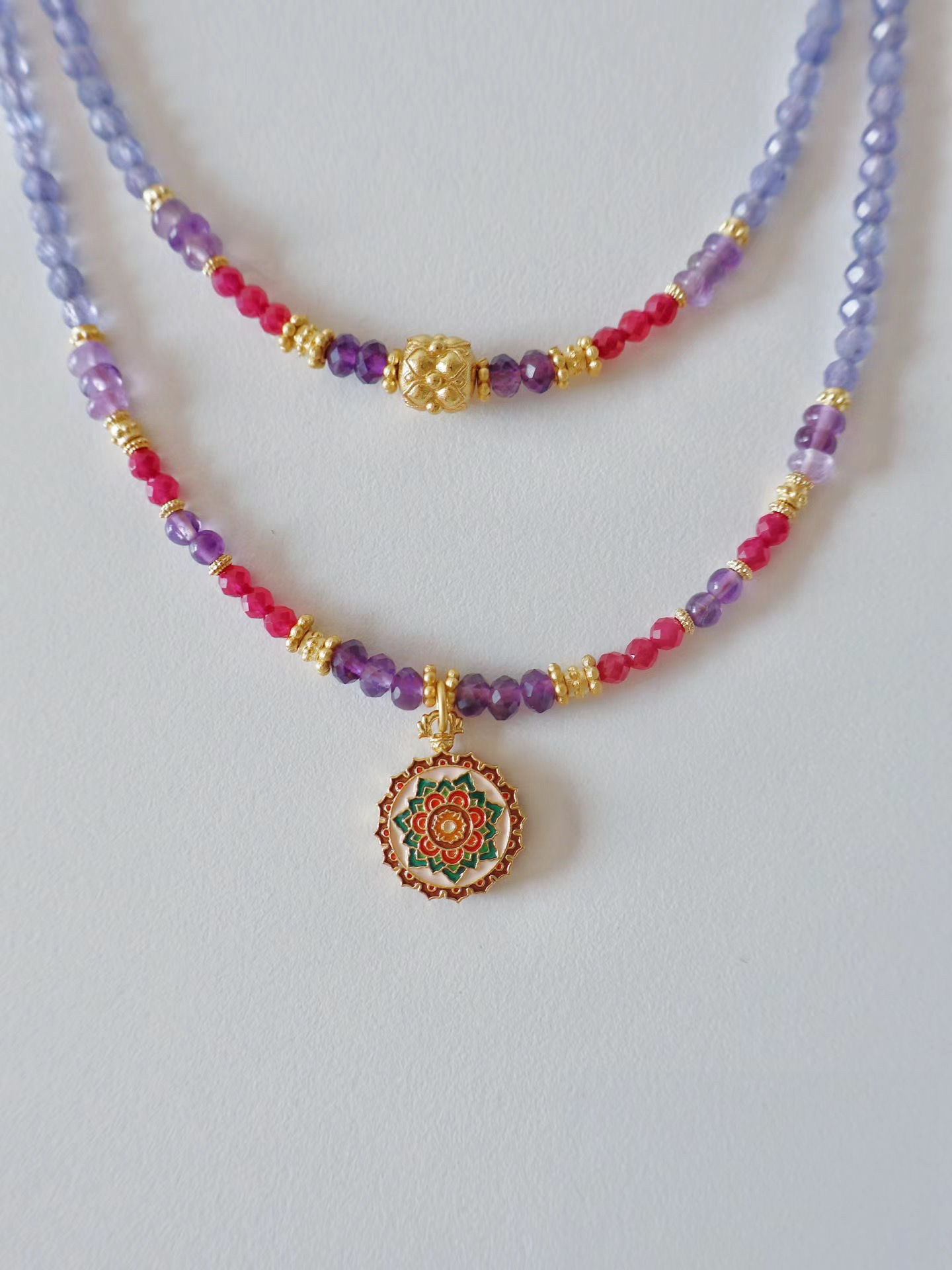 Handmade Layer Tanzanite necklace