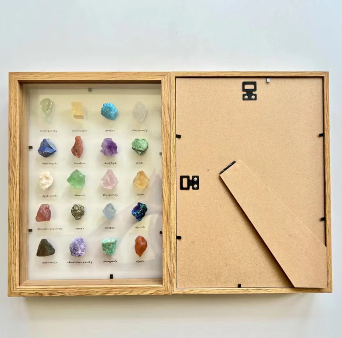 20 kinds of crystal & gemstones acrylic picture