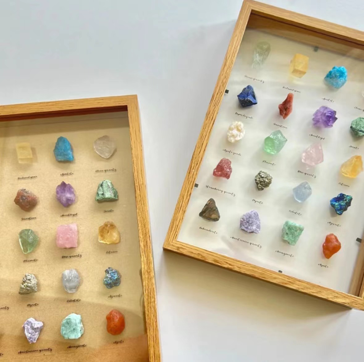 20 kinds of crystal & gemstone art frame