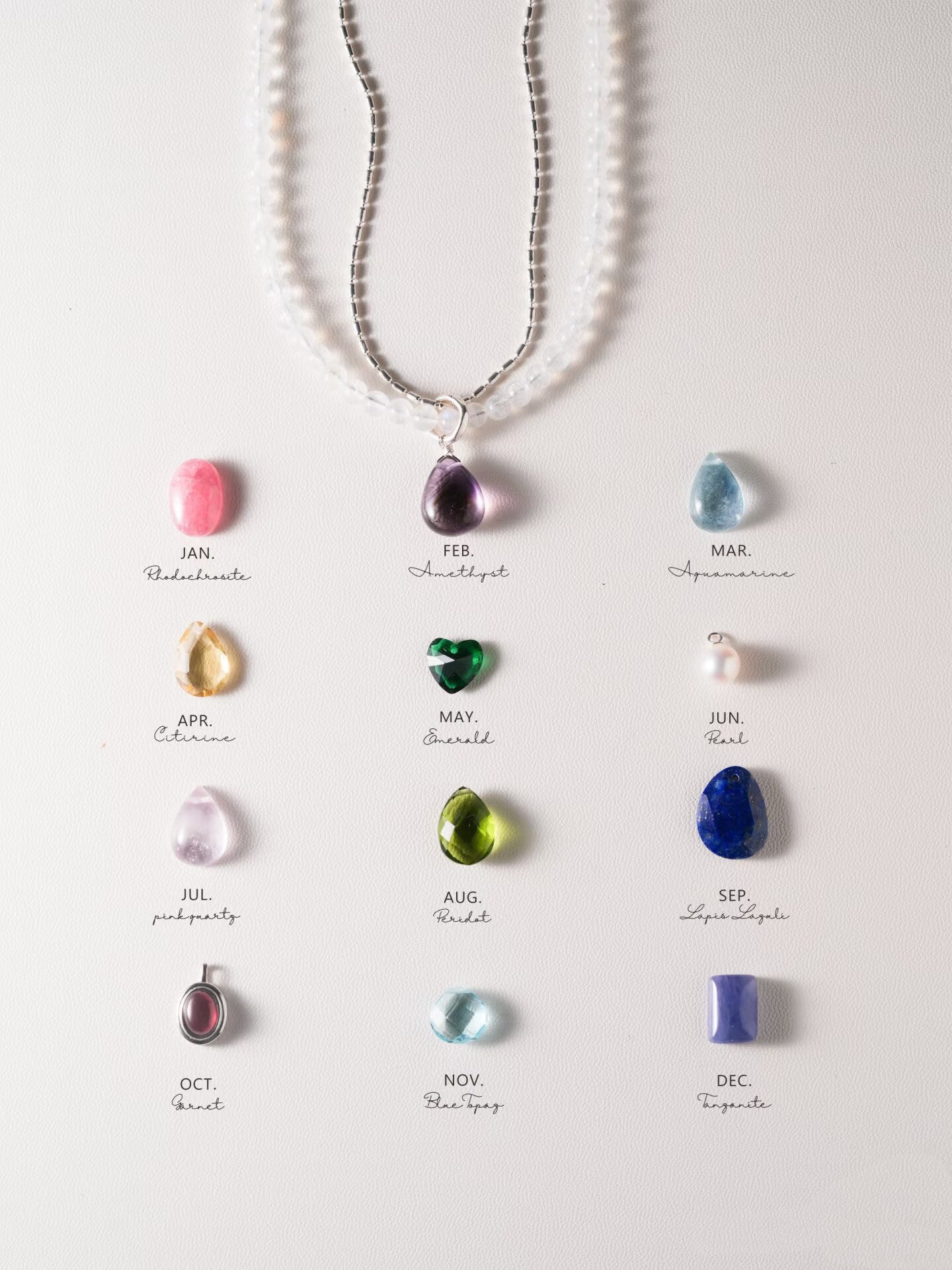 12 month's birthston enecklace