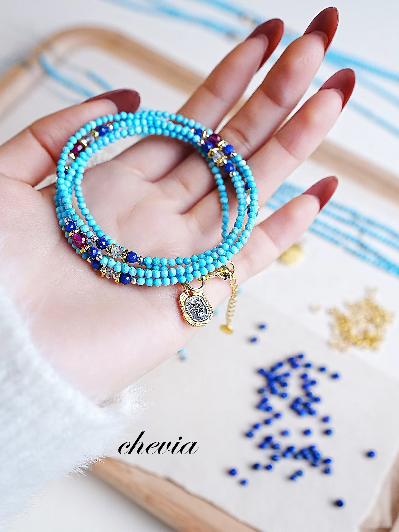 Turquoise Whispers Handcrafted Necklace/Bracelet