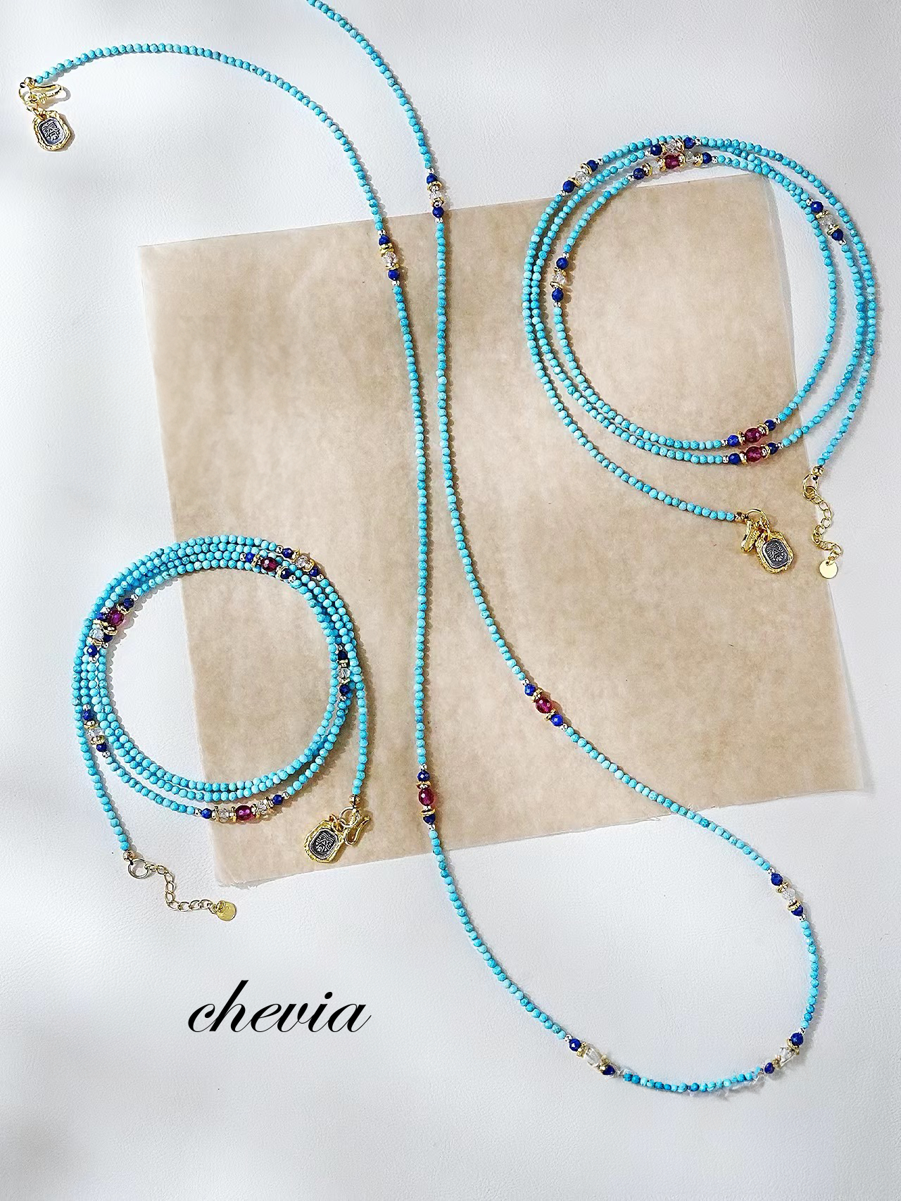 Turquoise Whispers Handcrafted Necklace/Bracelet