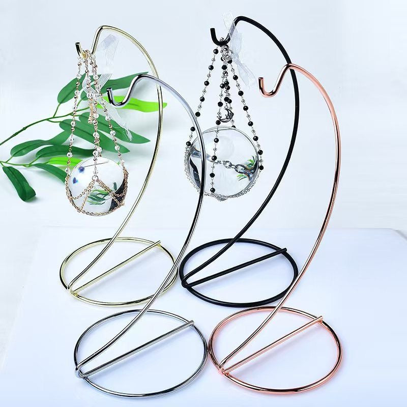 Elegant Crystal Sphere Hanger with Delicate Ribbon Accents