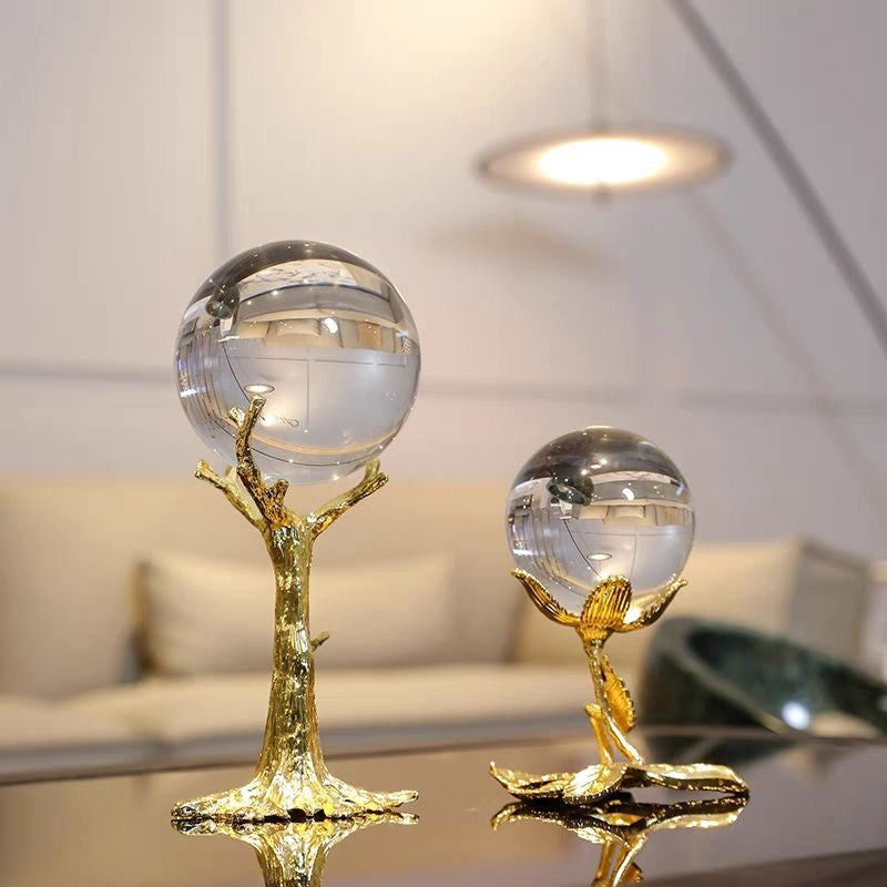 crystal sphere holder tree shape