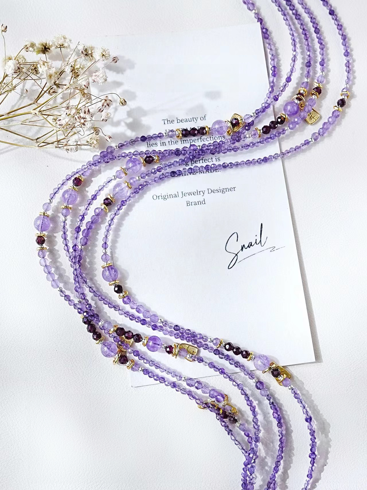 Royal Amethyst Crystal Necklace/Braelet