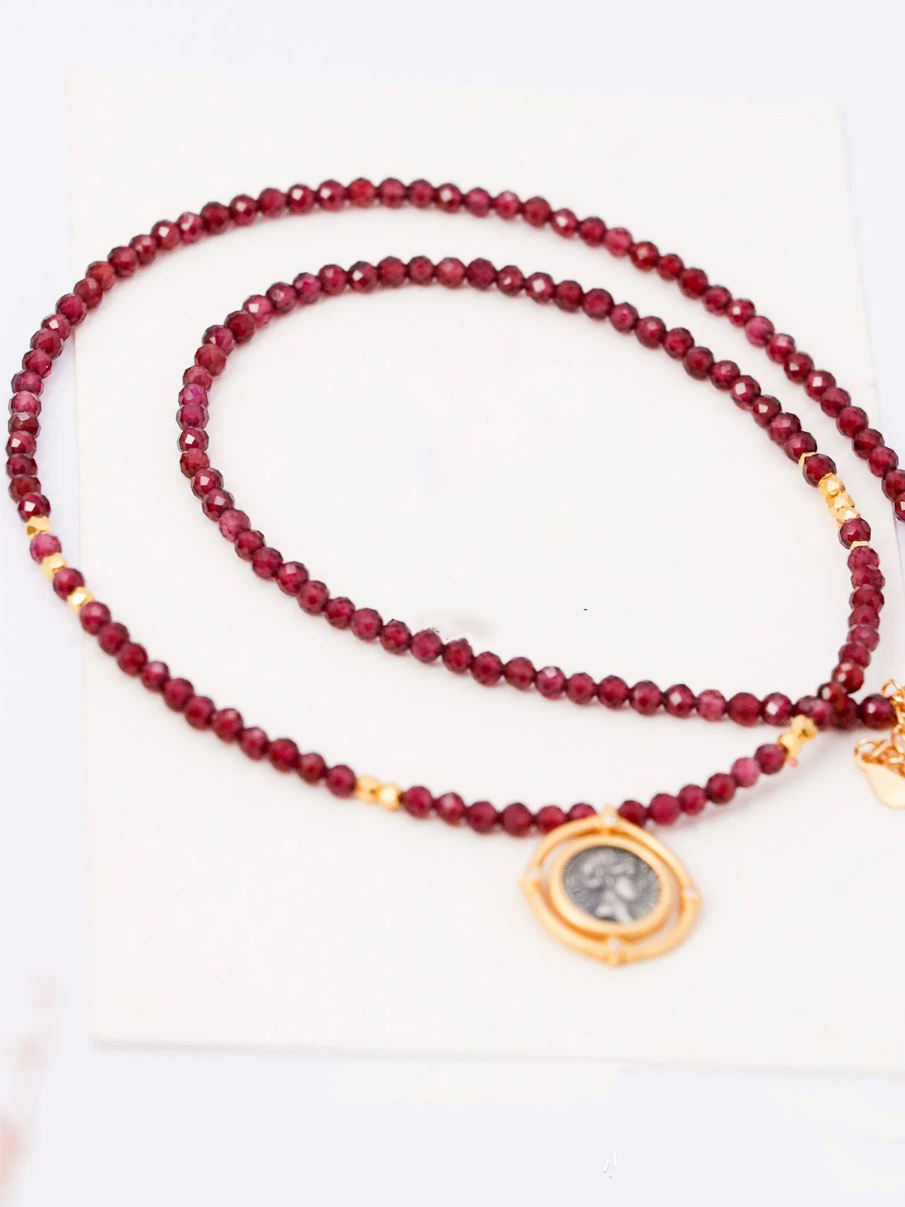 Passion Garnet Necklace With Queen Pendant