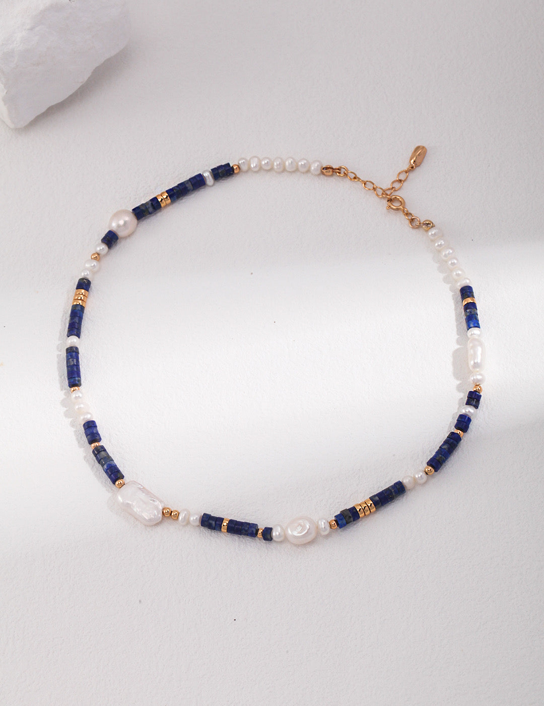 Pearl and Lapis Lazuli Necklace