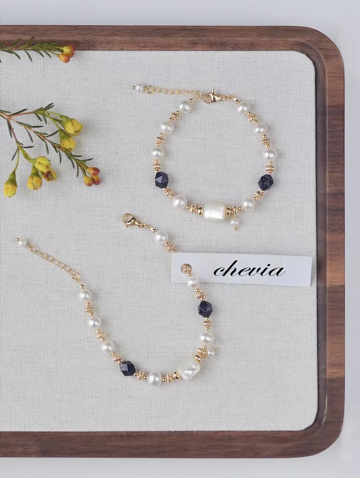 Oceanic Opulence Lazulite Pearl Bracelet