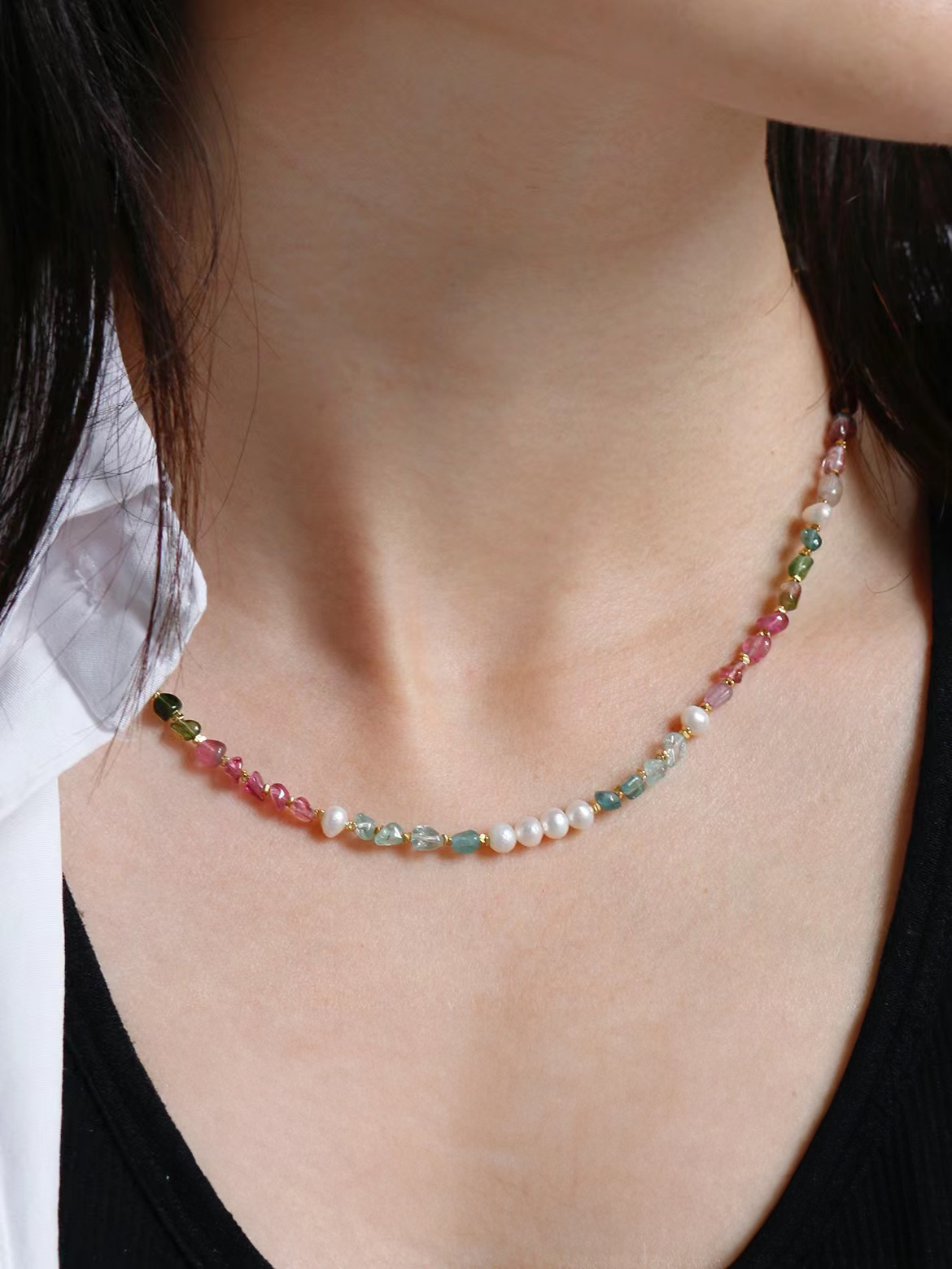 PrismGlow Tourmaline Necklace