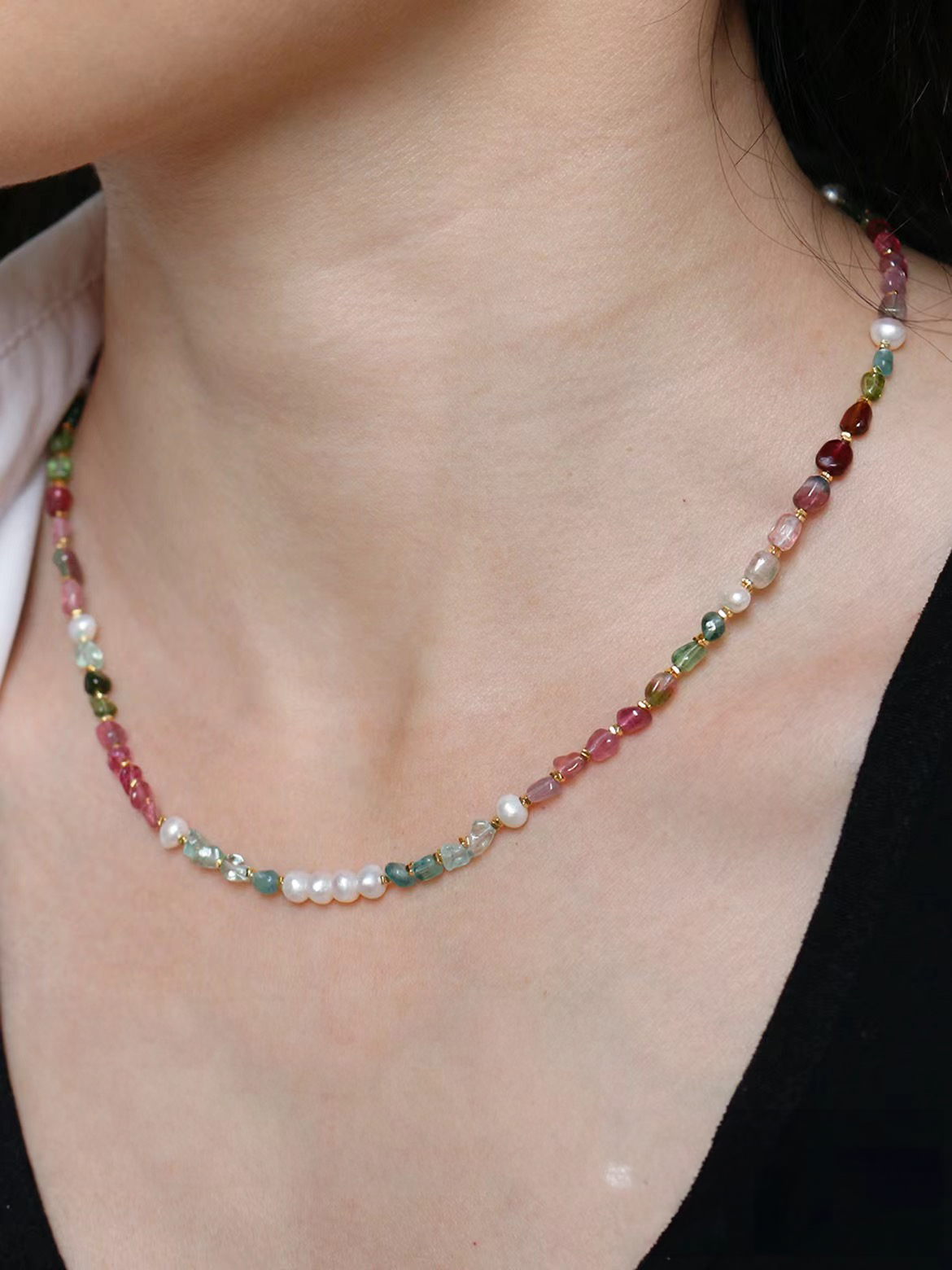 PrismGlow Tourmaline Necklace